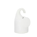 Elephant-shaped silicone night light with warm white LED illumination measuring 96mm wide by 151mm high