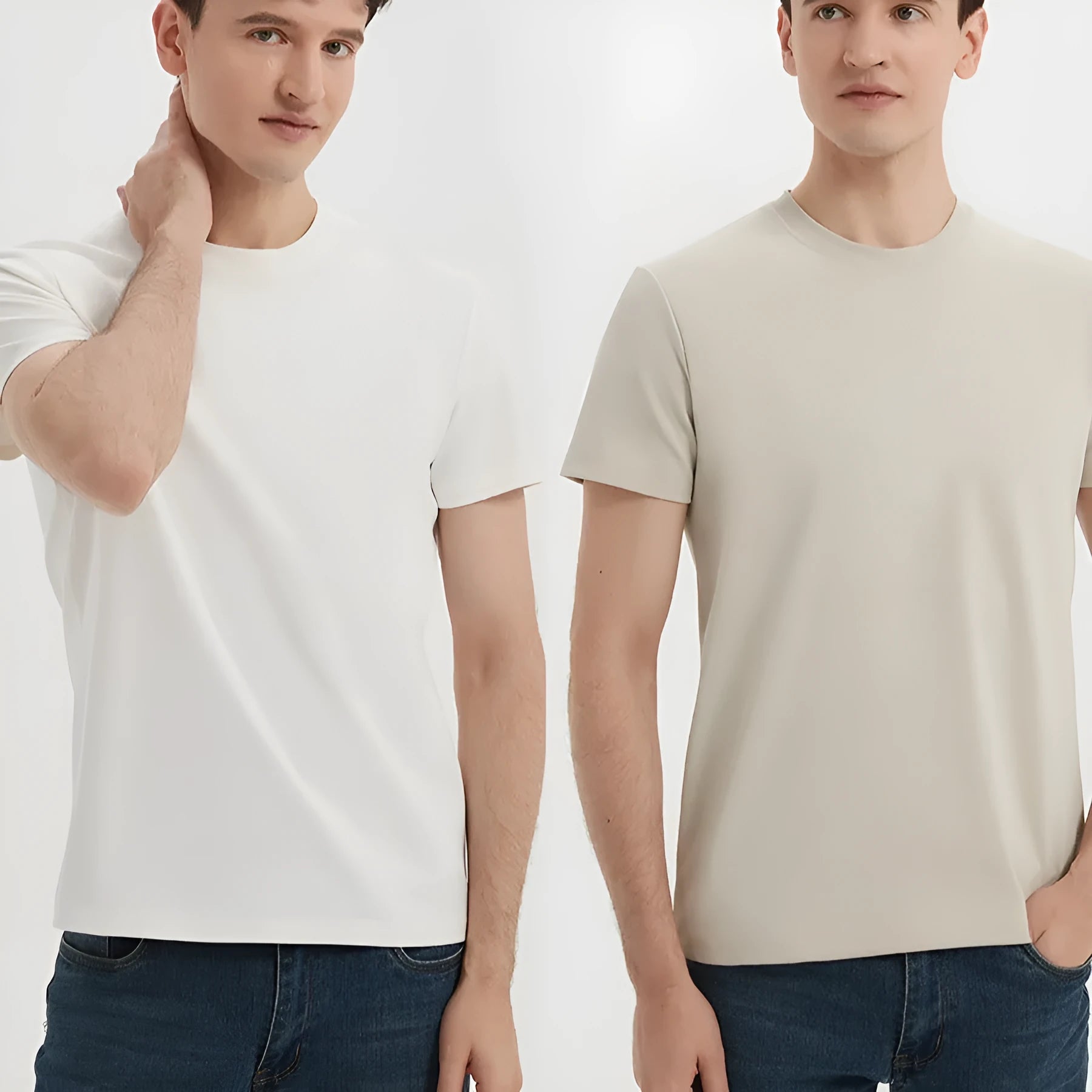 Men's anti-bacterial quick-dry short sleeve t-shirt in straight cut pullover style