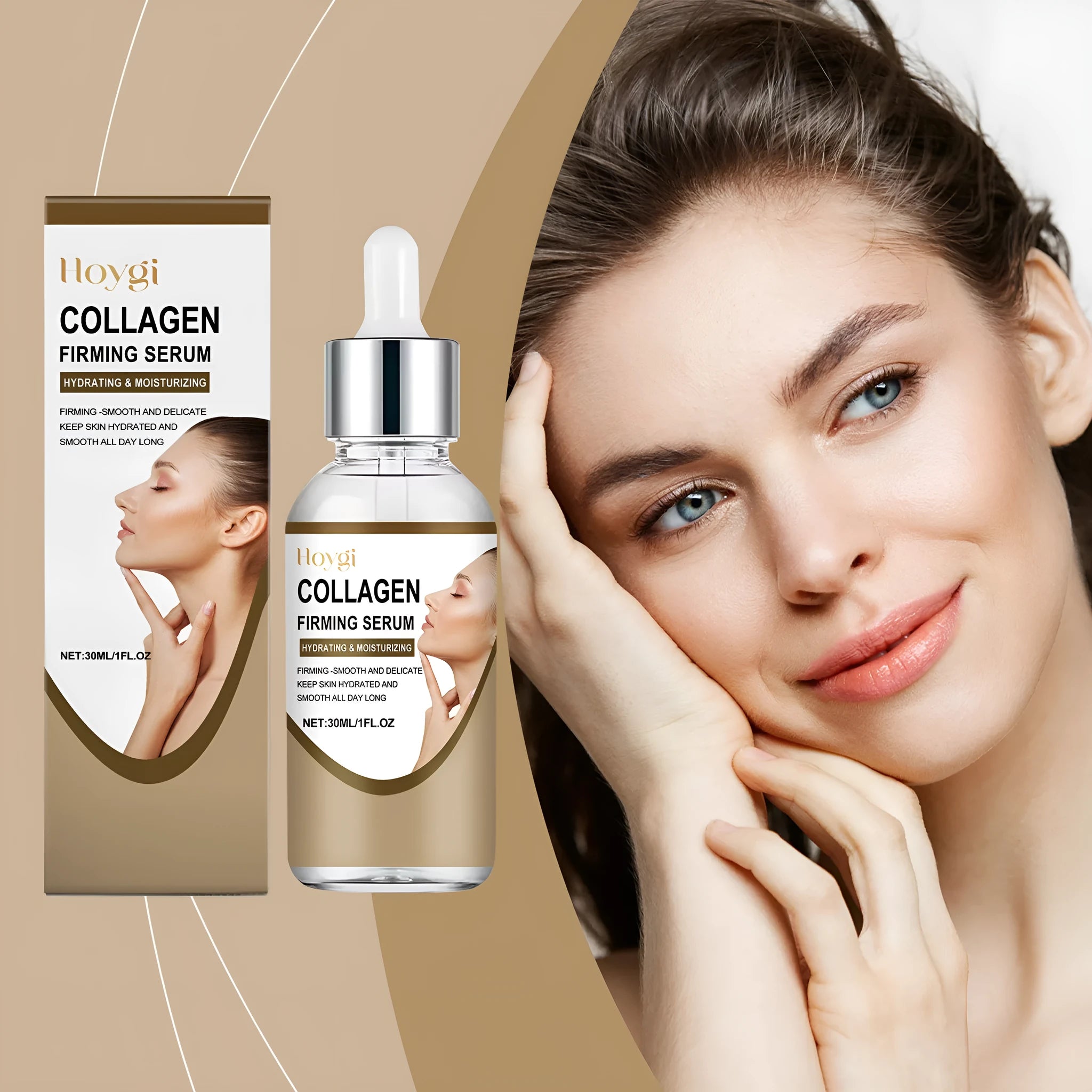 Collagen firming eye care solution tube 30ml for dark circles and fine lines