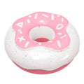 TPR donut dog chew toy in pink, chocolate or yellow colour with textured teeth cleaning surface