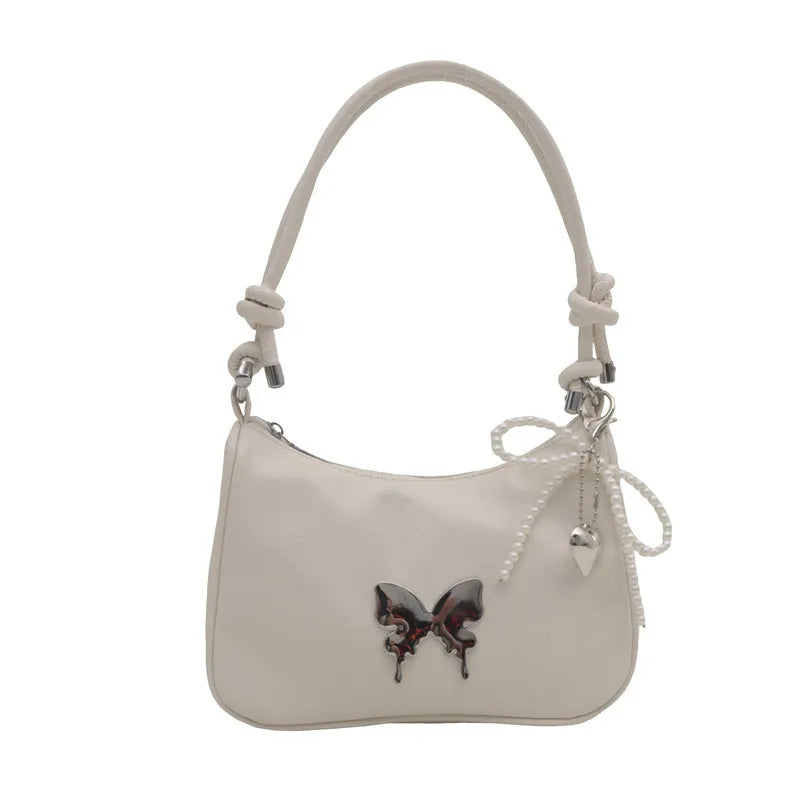 Urban simplicity PU shoulder messenger bag horizontal square shape sandwich pocket available in black white red silver