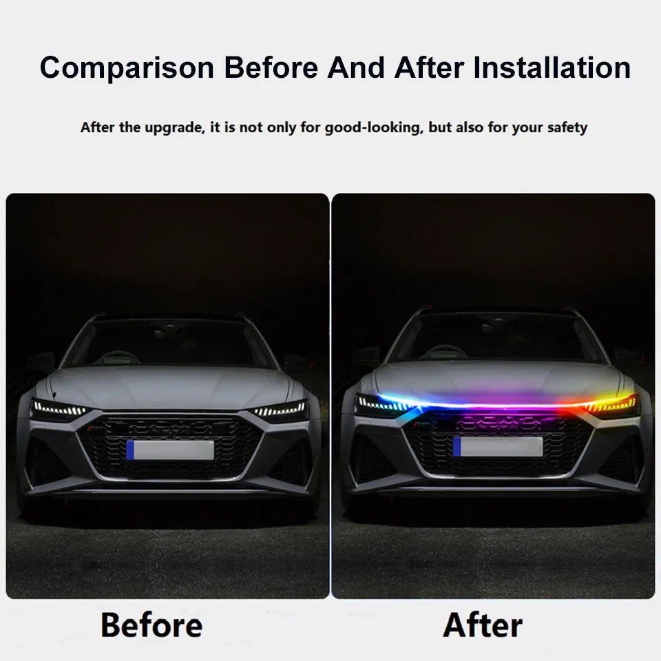 Flexible PVC LED strip light for General Motors car engine bay in selectable lengths and colours.