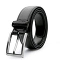 Men's genuine leather belt showing 95 grain texture with alloy buckle