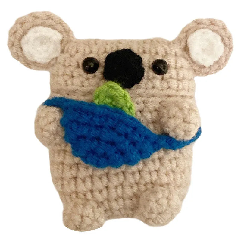 Handmade knitted koala bear backpack design protective sleeve for Apple AirPods cases