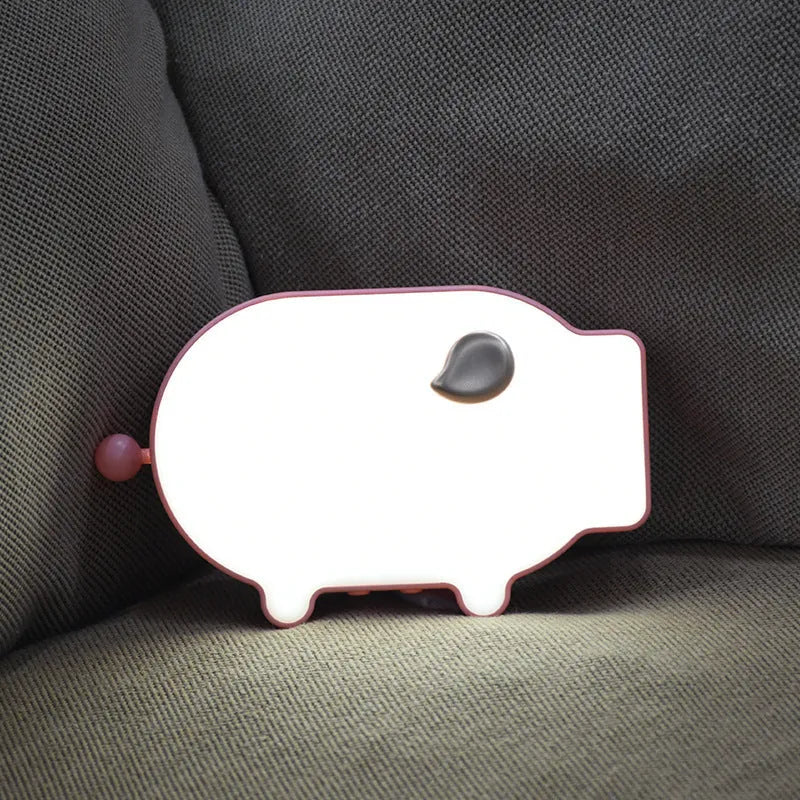 Blue or pink LED alarm clock with digital temperature display and USB charging port
