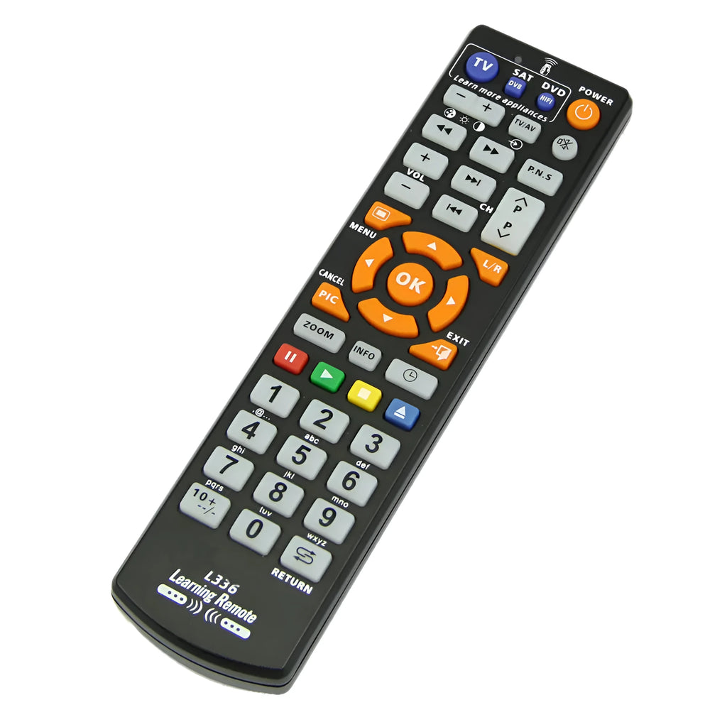 L336 black learning remote control with full key programming for audio accessories