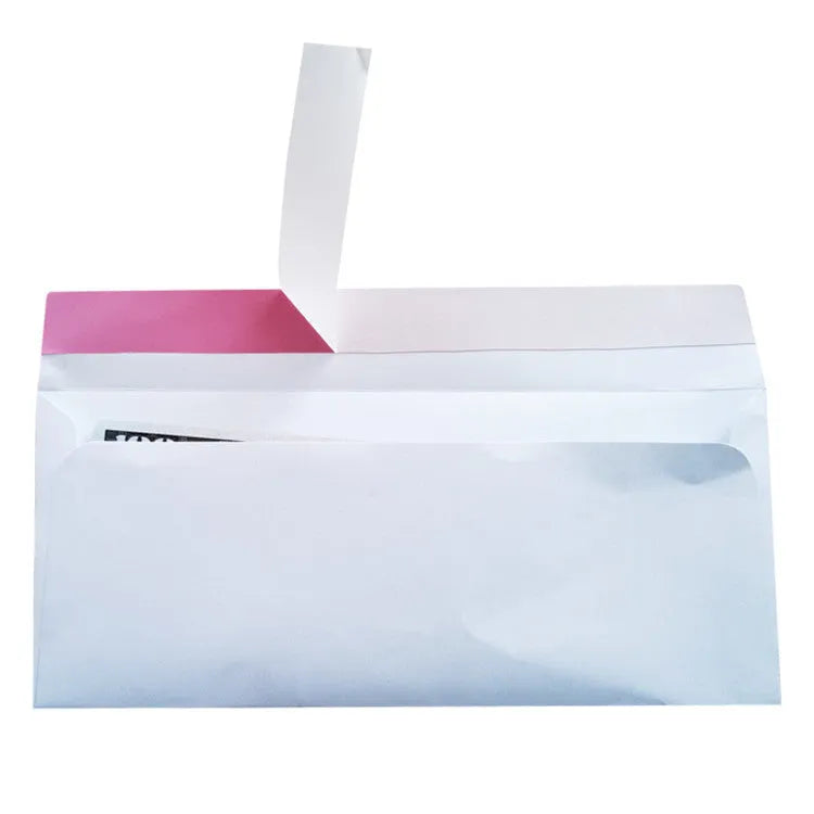 Blue anti-opening confidential envelope measuring 105x240mm with self-adhesive closure