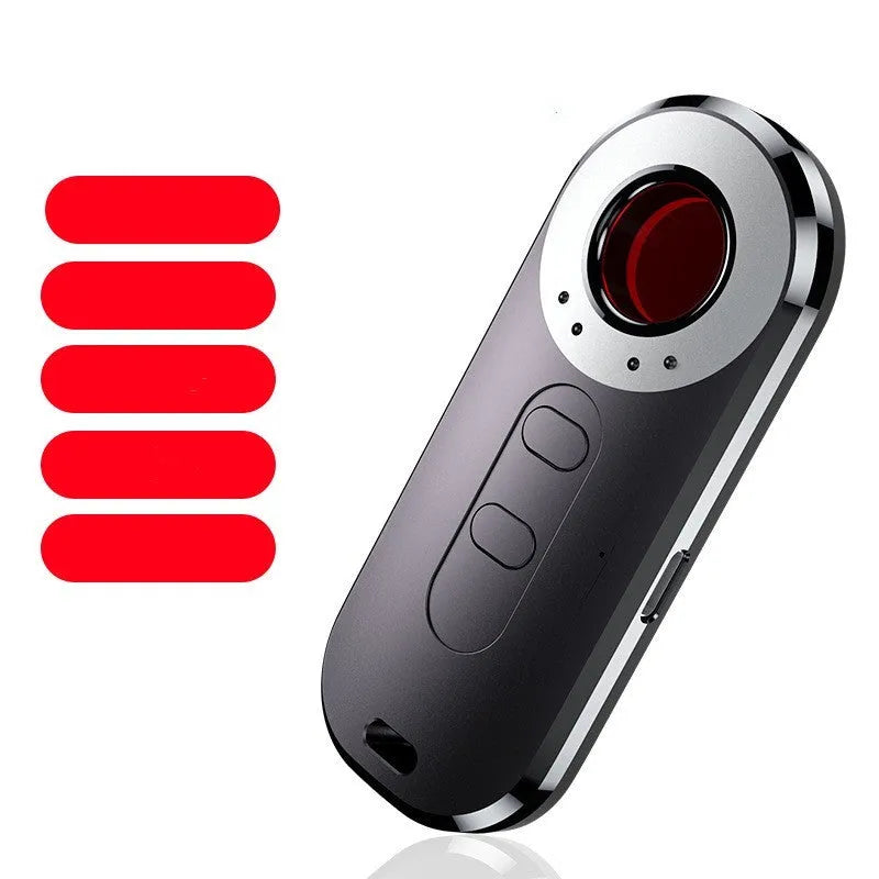 AK400 portable infrared anti-camera detector showing compact design and USB port