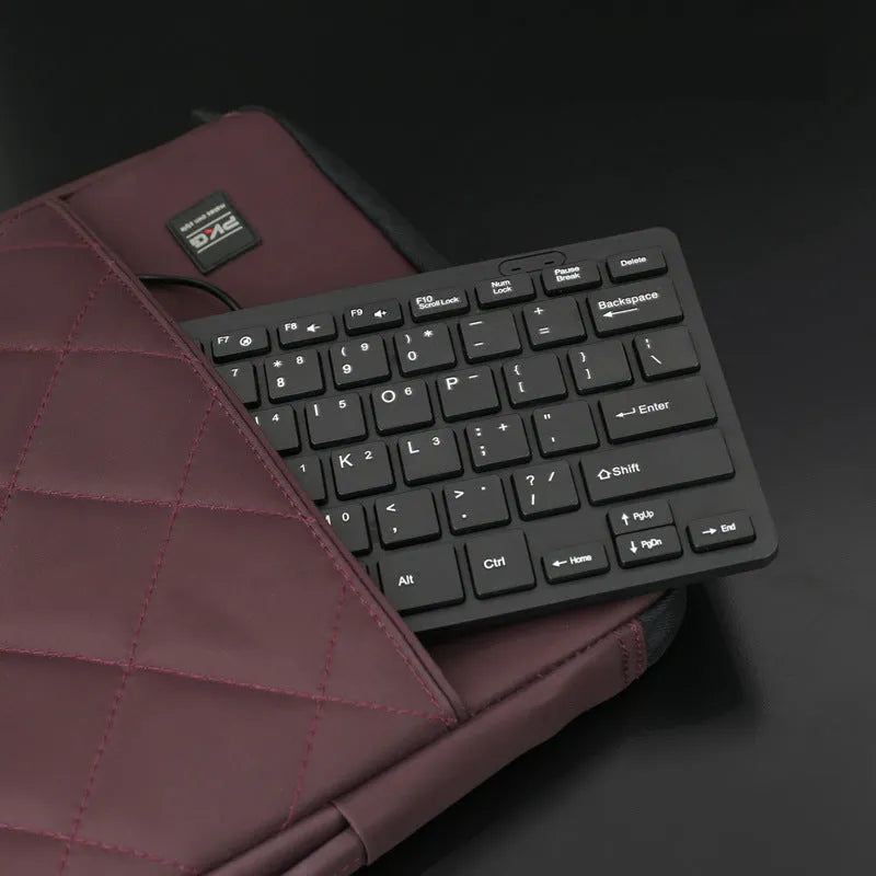 USB wired mini keyboard in four colours with 1.3m cable for laptop desktop computers