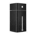 Black and white USB desktop humidifier measuring 103x103x218mm with 1000ml capacity