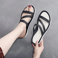 Women's solid colour beach sandals with PP upper material in red, purple, blue, black, grey, or pink options