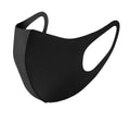3D breathable face mask in black for adult use with ear loops