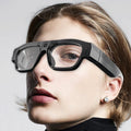 Black smart Bluetooth glasses with built-in camera for head-mounted video recording