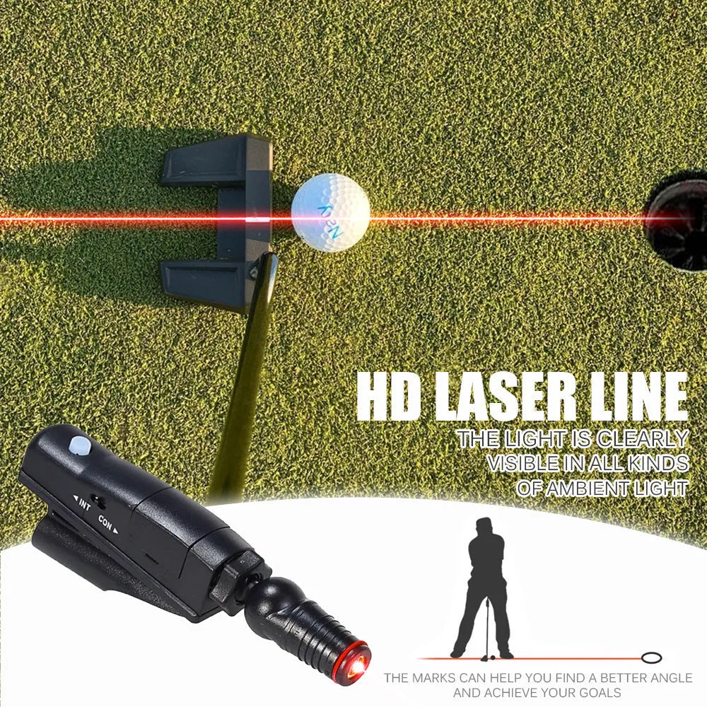 Black golf putter laser aiming sight accessory for putting alignment practice