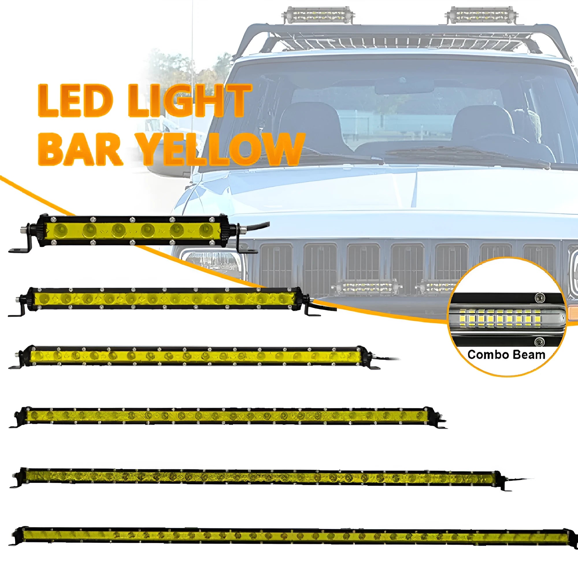 25-inch single row aluminium LED light bar for off-road truck and 4x4 vehicle lighting