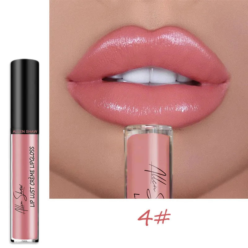 Allen Shaw Cream Lip Glaze in matte velvet finish with twelve colour options