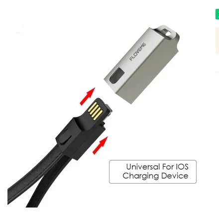 20cm leather USB C to Lightning iPhone charging cable in three colours