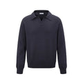 Loose pullover sweater in chemical fibre blend fabric in black, dark grey or creamy-white colours
