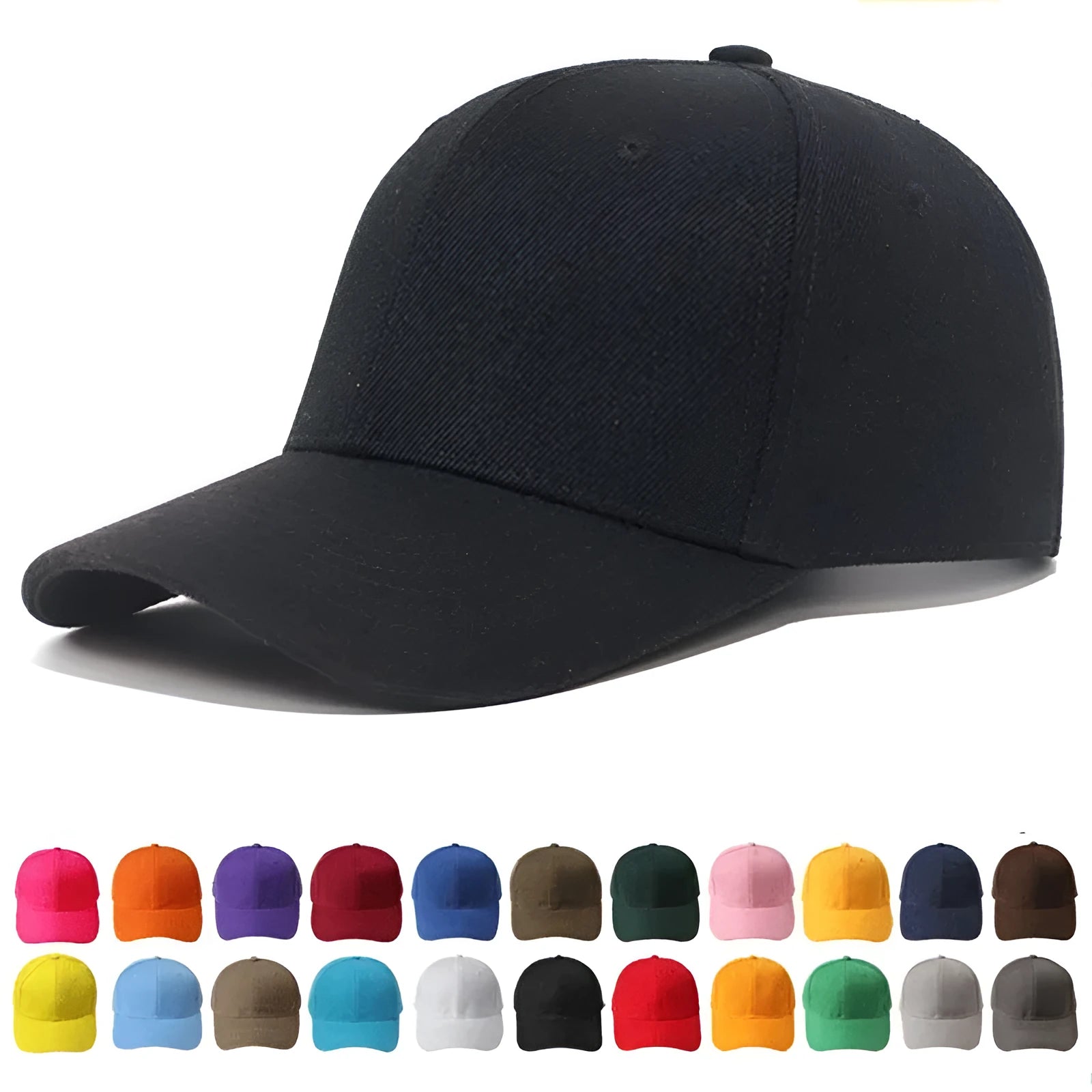 Cotton polyester adjustable baseball cap in Army Green with dome crown and curved eaves