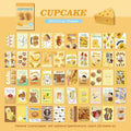 American retro cartoon sticker book showing six colour variations of 4x6cm adhesive sheets