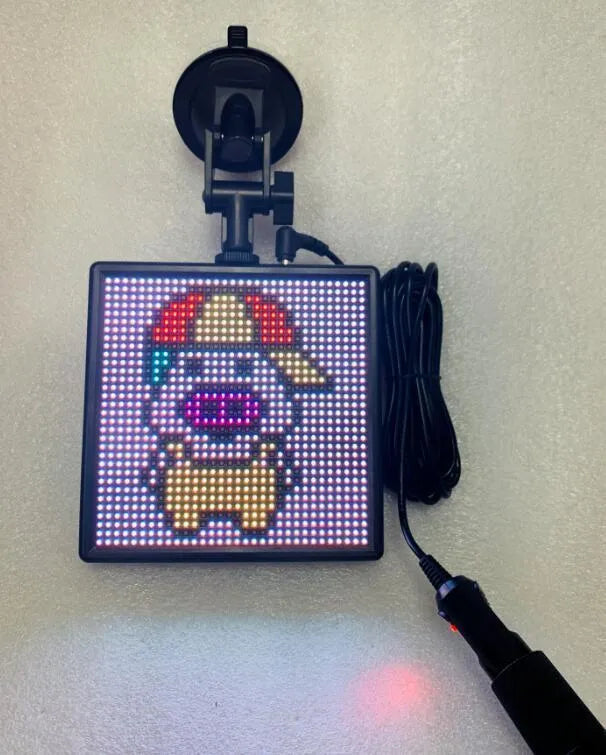 32x32 dot Bluetooth LED car display screen with aluminium frame for wireless vehicle animations
