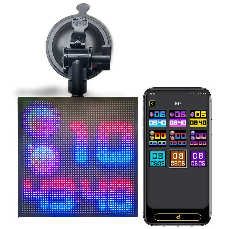32x32 dot Bluetooth LED car display screen with aluminium frame for wireless vehicle animations