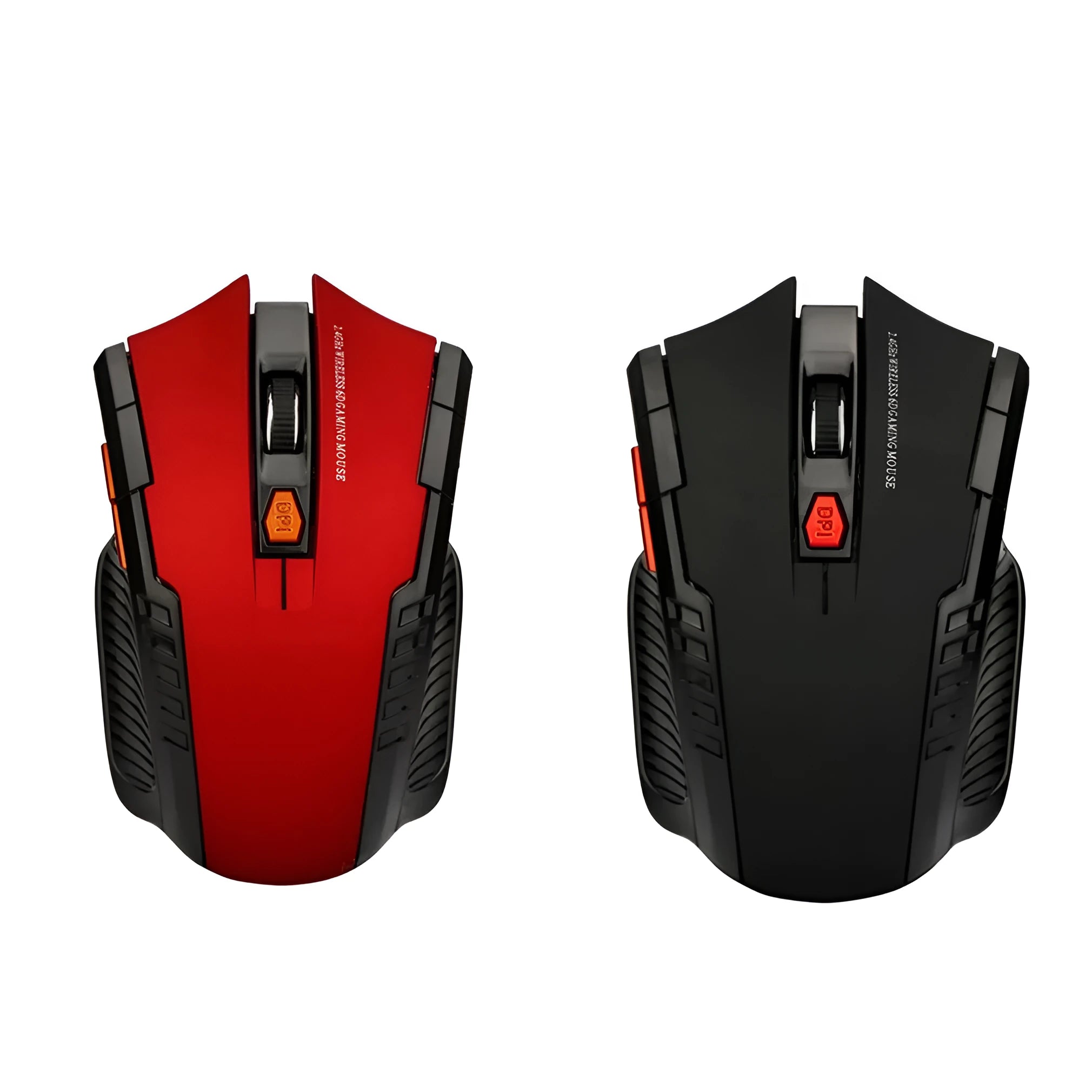 Macro Luminous wired mouse with colour-changing effect on a desk, black colour option shown