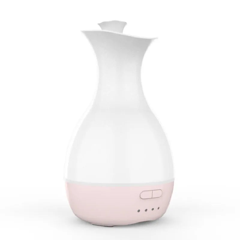 White ultrasonic flower arrangement aroma diffuser with colourful night light and 200ml water tank