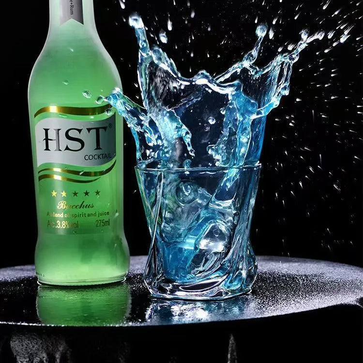High-grade transparent glass 150ml swing whiskey glass on surface