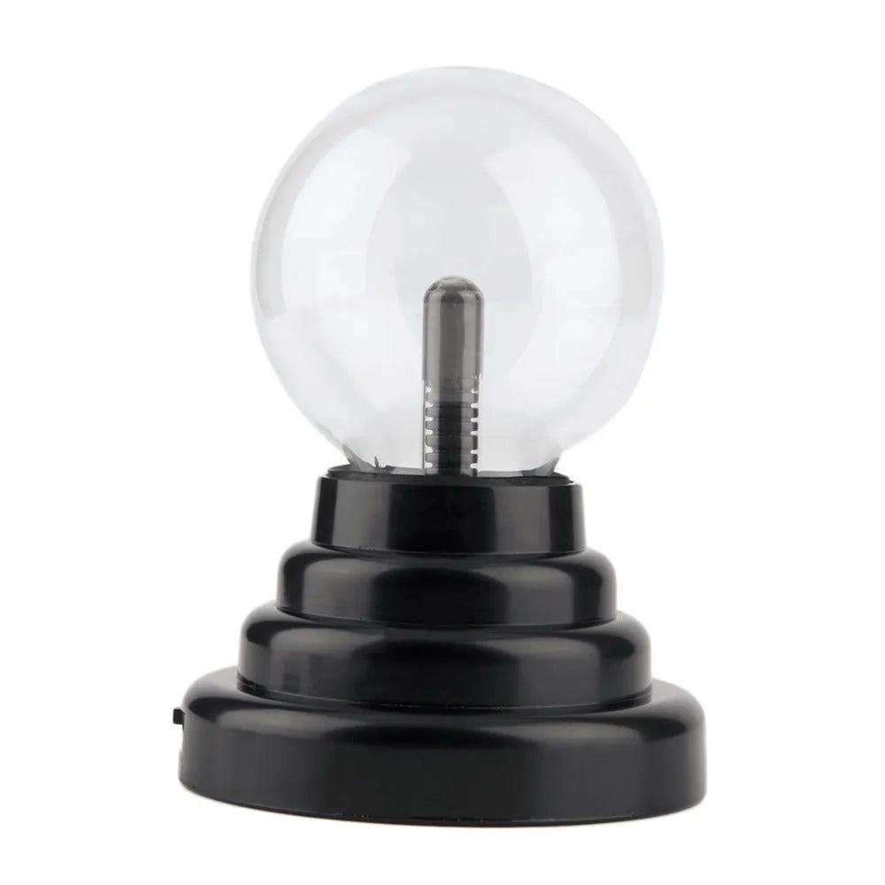 Colourful 7.62cm diameter glass magic ball light on ABS base with USB cable.
