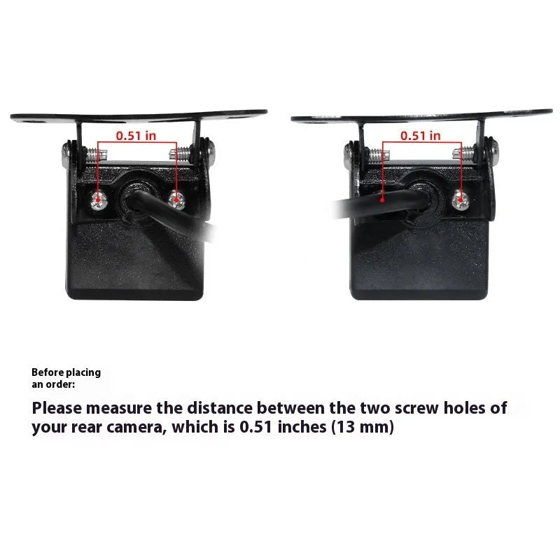 Metal license plate frame bracket with screwdriver for rearview camera, black colour