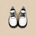 Women's Duke Asterism colour loafers with a cross strap and metal buckle on a round toe.