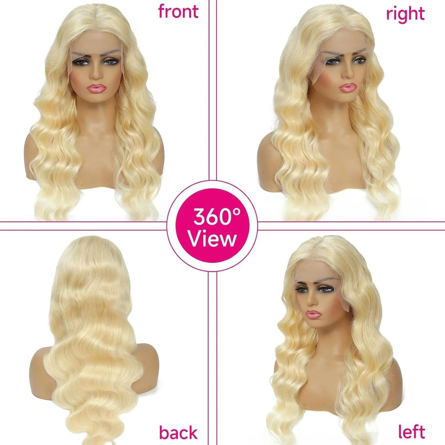 Women's front lace synthetic wig with medium to long curly hair in M1 539 613 colour showing natural hairline
