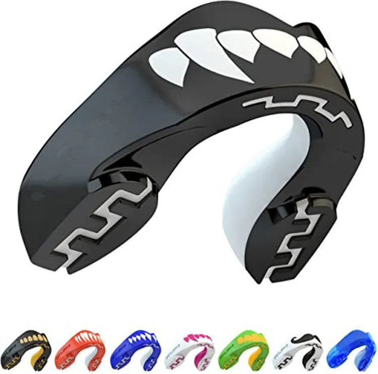 Adult boxing mouthguard with printed teeth pattern for Sanda and Taekwondo