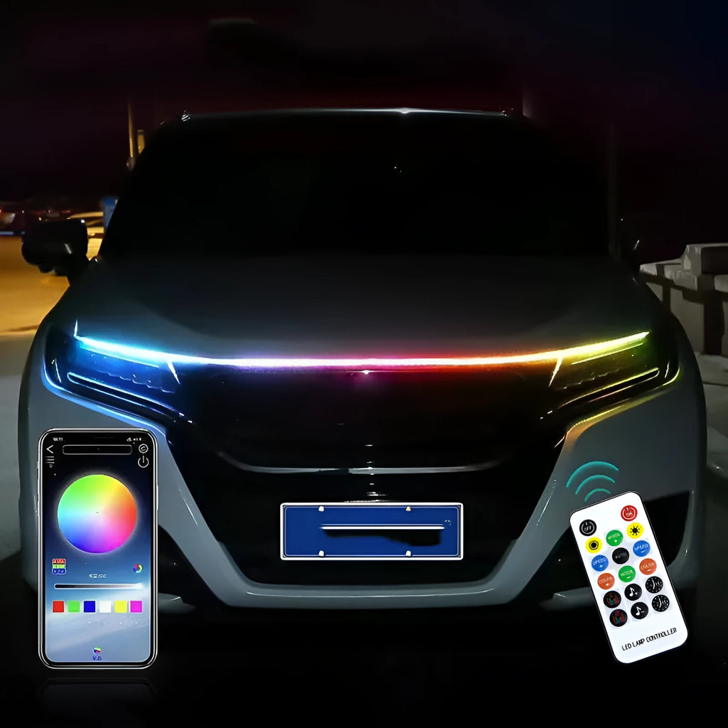 Flexible PVC LED strip light for General Motors car engine bay in selectable lengths and colours.