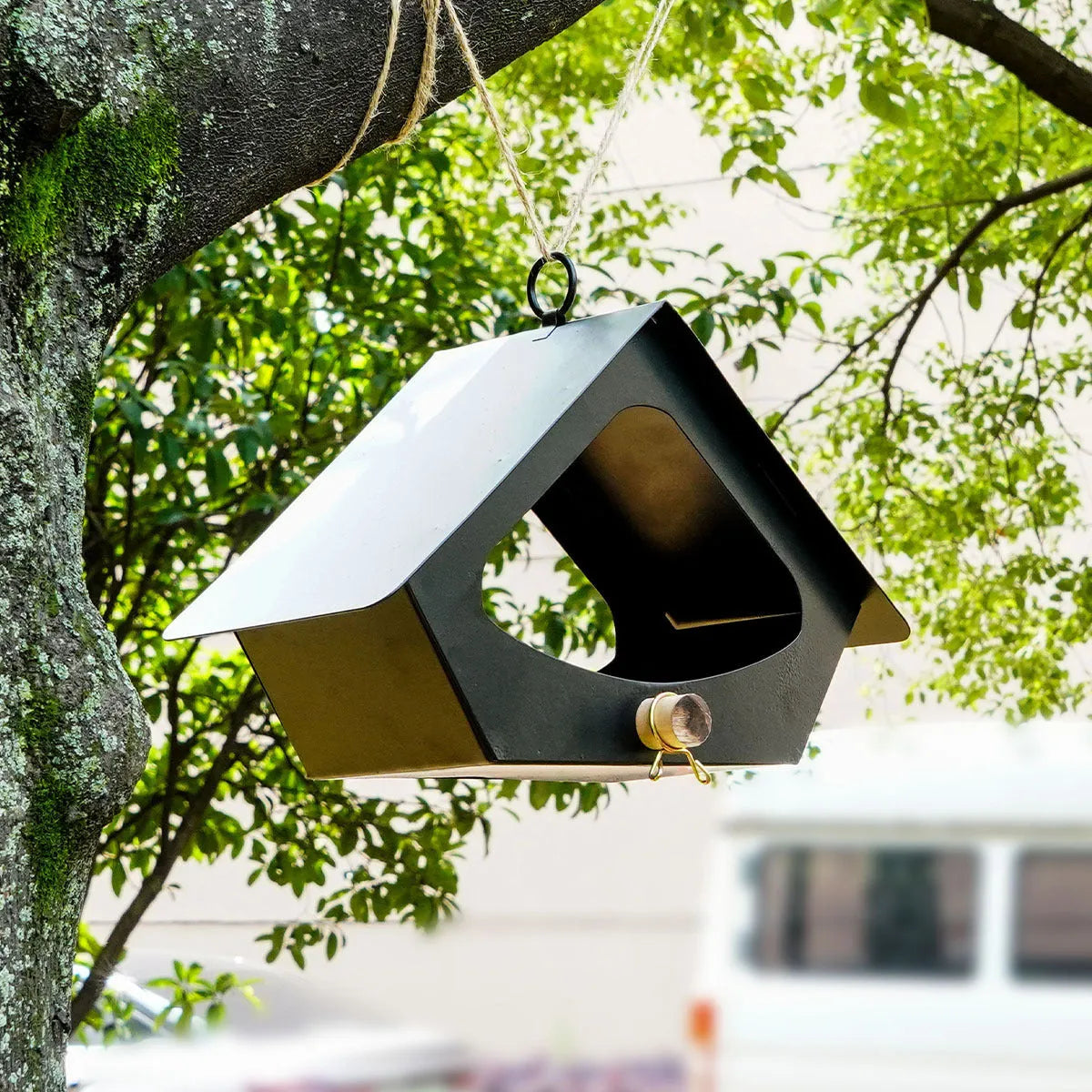 European-style modern iron bird nest decoration for outdoor garden bird shelter
