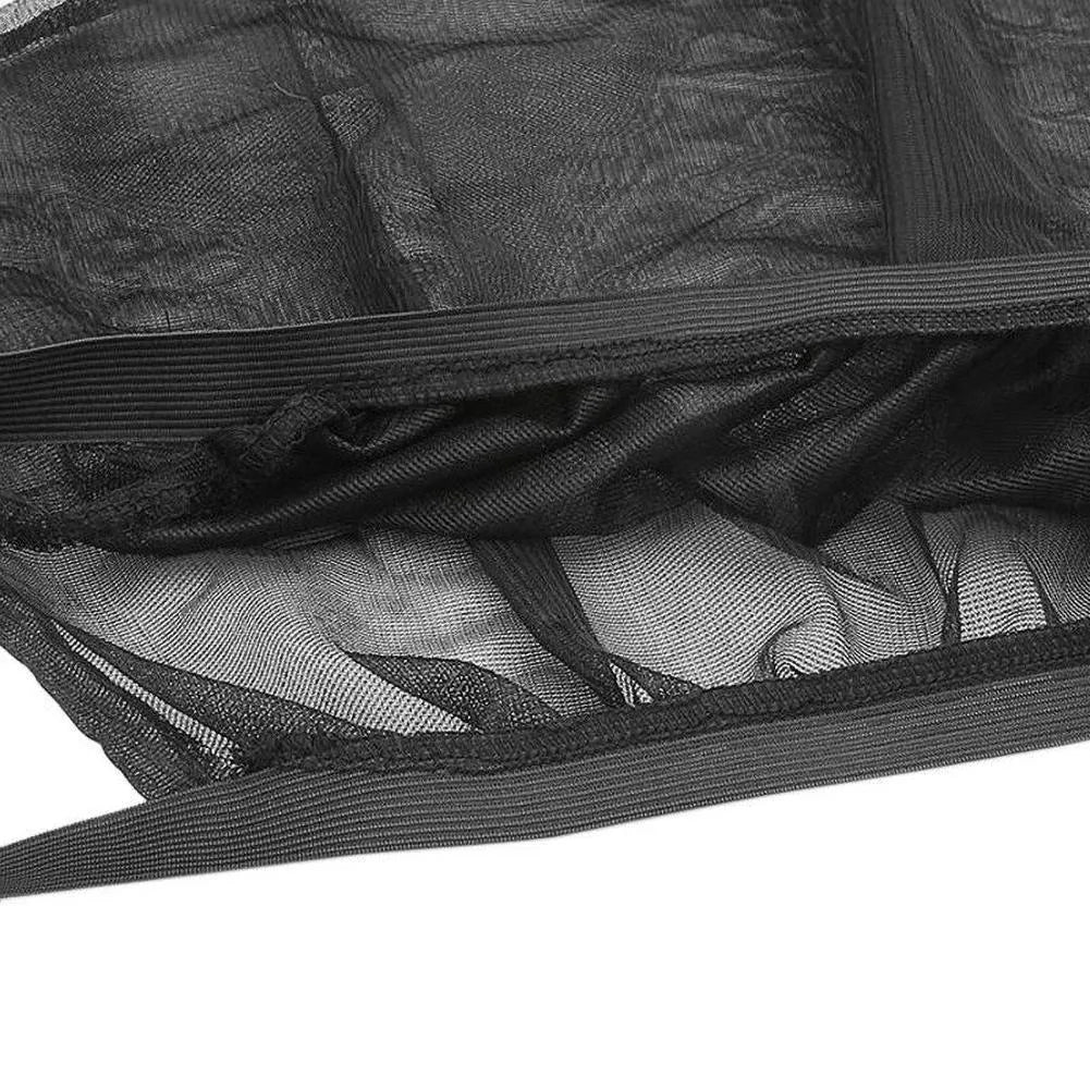 Set of four grey non-woven fabric mesh screens for car front and rear side windows