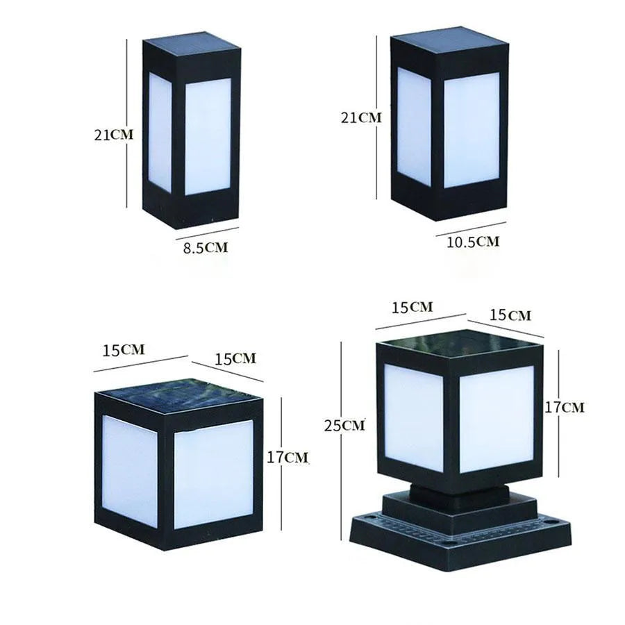 Solar garden lights for outdoor landscape and lawn illumination