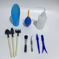 11-piece succulent gardening tool set with mini watering can, rake, shovel and tweezers for cactus care