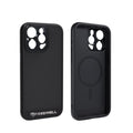 Black phone case compatible with iPhone 13 Pro, 14 Pro, and 15 Pro models including Pro Max variants