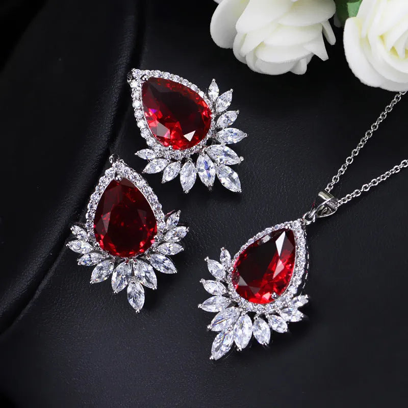 AAA jewellery chain set for bridal banquets in blue, red, and white colour options
