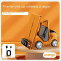 15W three-in-one wireless fast charging bracket in grey, white, yellow or orange colours
