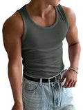 Men's slim fit round neck sports T-shirt in polyester fabric on a hanger