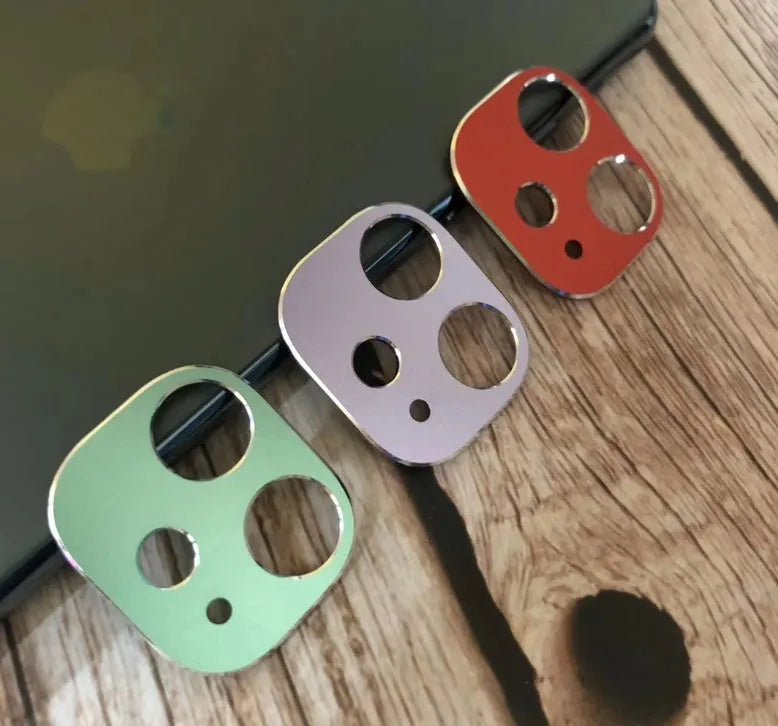 Metal camera lens protection ring for iPhone 11 and iPhone 11 Pro in multiple colour options.