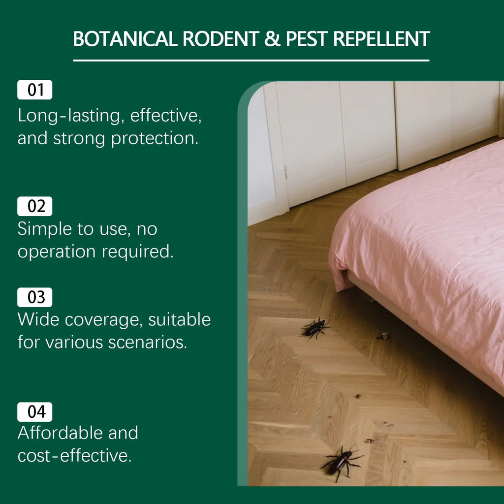 Pack of ten 16g anti-mouse repellent pills and three mesh bags for warehouse and household pest control