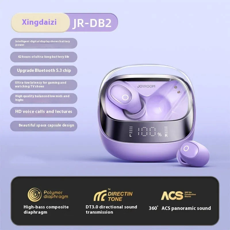 Wireless in-ear Bluetooth headphones with charging case in dawn white or starry sky black colour