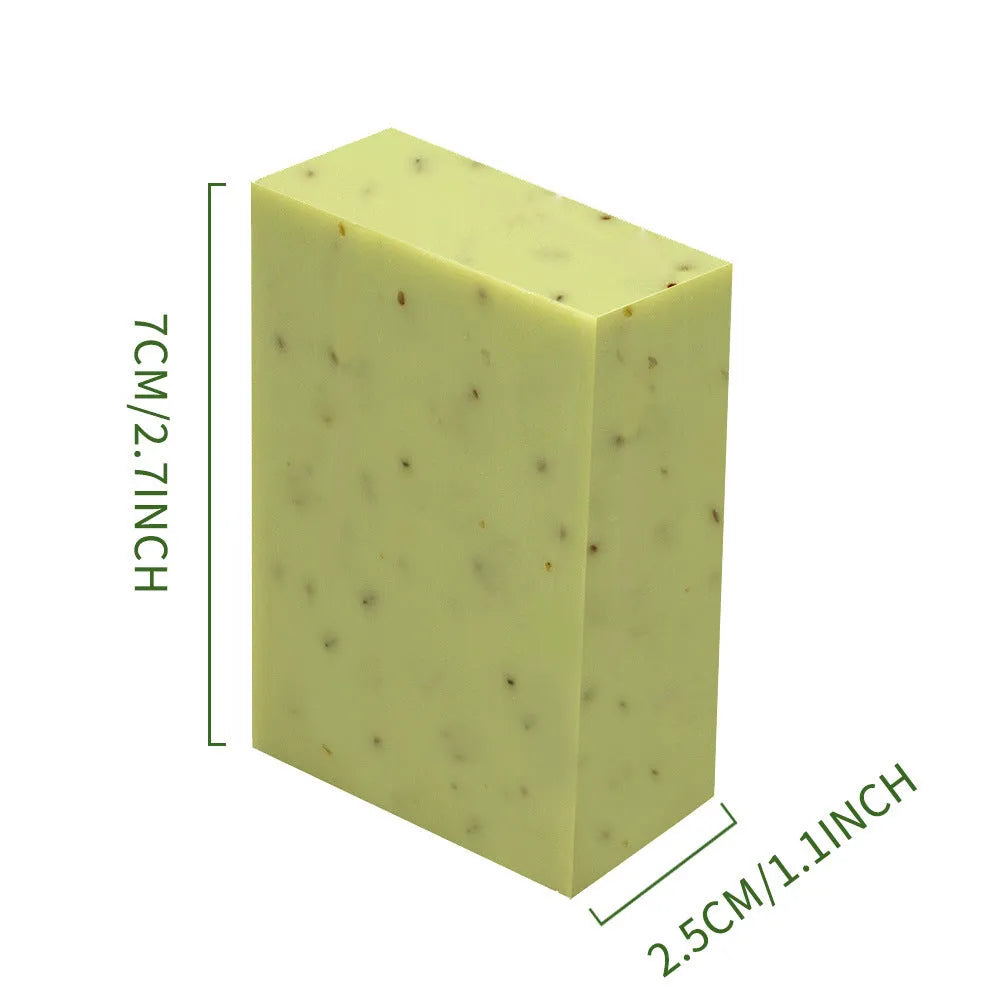 Plant handmade essential oil soap bar 100g for whole body cleansing in green tea lavender rose and coconut scents