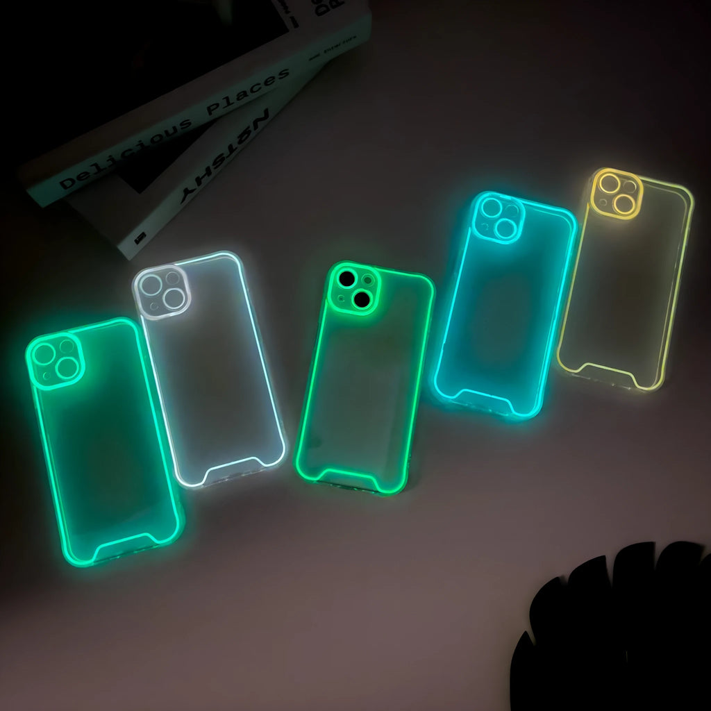 Glow in the dark Christmas phone case for Apple iPhone in soft TPU shell with anti-fall protection