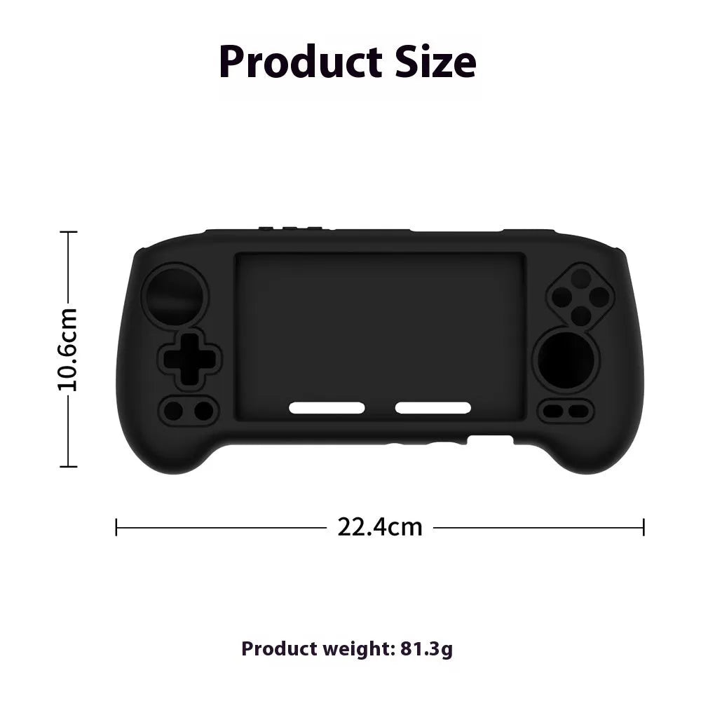 Silicone protective cover for ANBERNIC RG556 game console, beige colour, injection molded, size 22.4x10.6x2cm