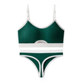 Women's cotton sports underwear vest with underwired tube top and contrast colour design